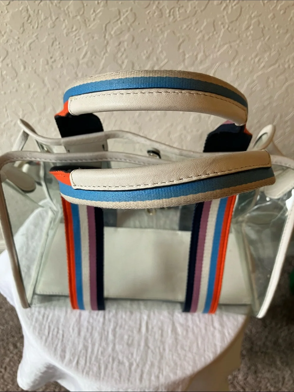 kate spade: Sam See-Through Medium Satchel Tote- Shoulder Strap- flaws